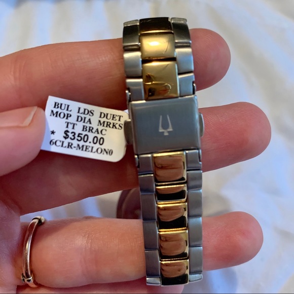 NEW diamond studded two tone Bulova watch - Picture 5 of 7